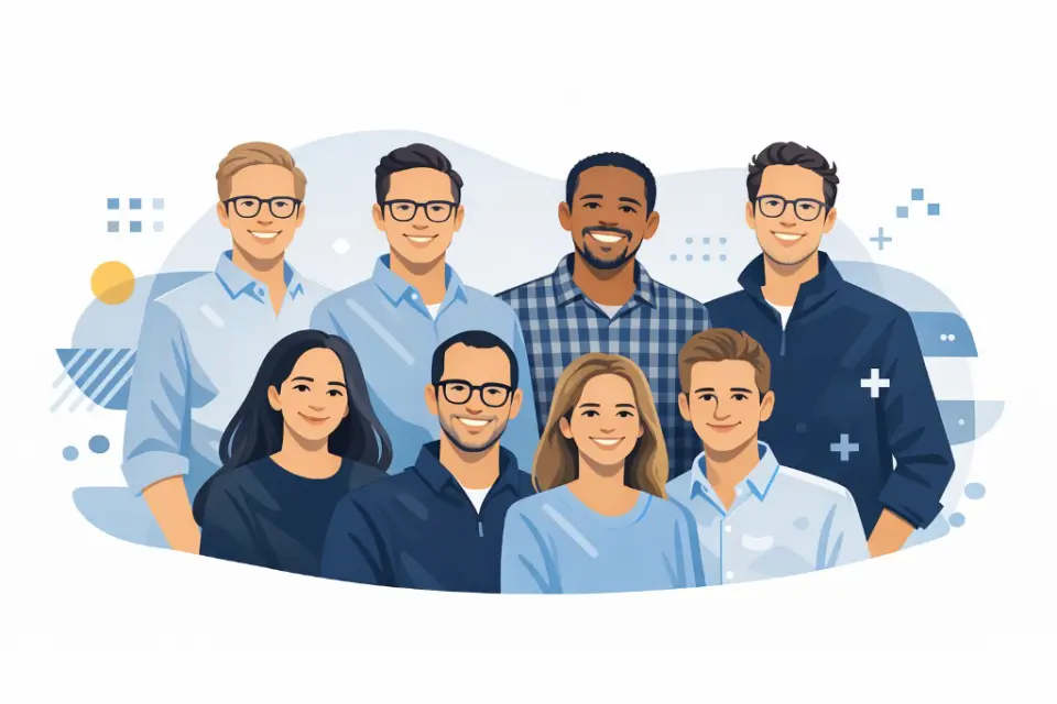Illustration of the AidPioneers and Donaid team